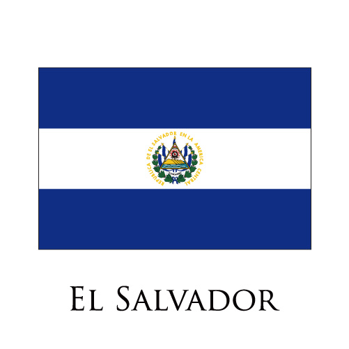 El Salvador flag logo vinyl decal